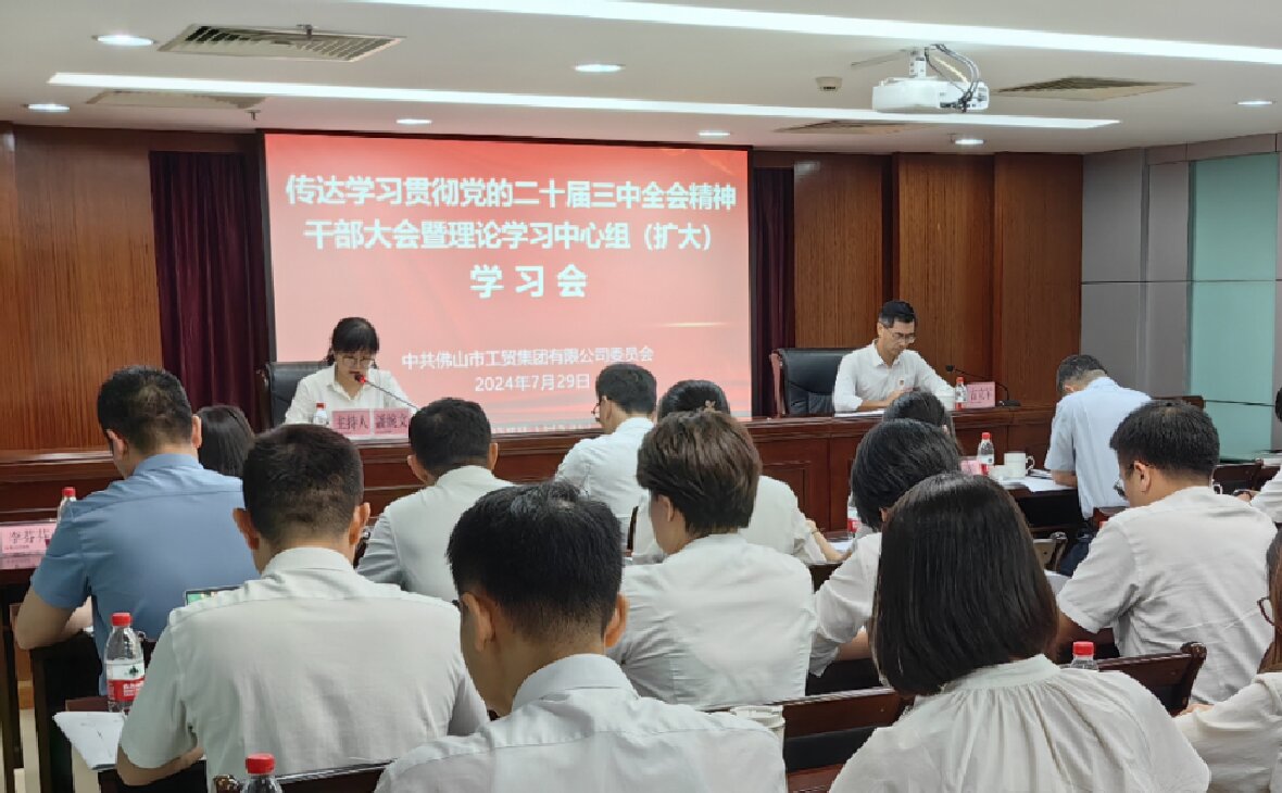 佛山工貿(mào)集團(tuán)黨委召開(kāi)會(huì)議  認(rèn)真?zhèn)鬟_(dá)學(xué)習(xí)習(xí)近平總書(shū)記在黨的二十屆三中全會(huì)上的重要講話(huà)精神和全會(huì)精神